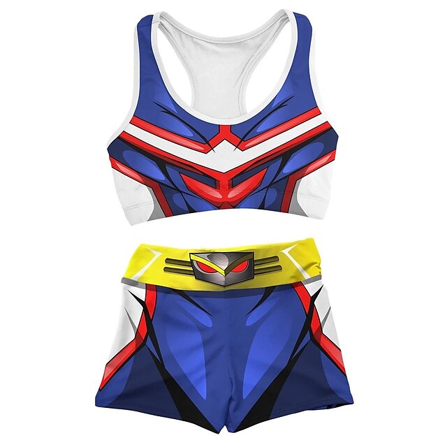 

Inspired by My Hero Academia All Might Outfits Cartoon 100% Polyester Anime Harajuku Graphic Kawaii Tank For Men's / Women's / Couple's / Shorts / Shorts
