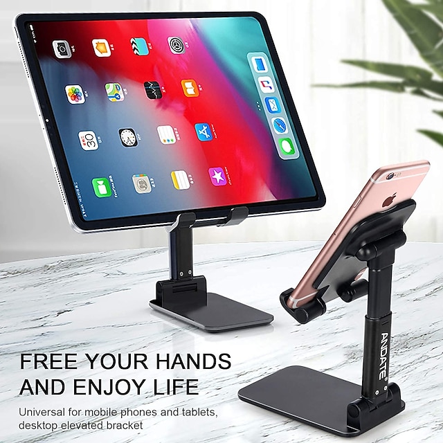 Phones & Accessories Phone Mounts & Holders | Cell Phone Stand Holder Angle Height Adjustable Cell Phone Stand for Desk, Foldabl