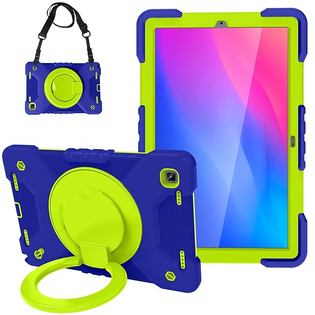 

Tablet Case Cover For Samsung Galaxy Tab A7 Waterproof Portable Shoulder Strap Solid Colored TPU