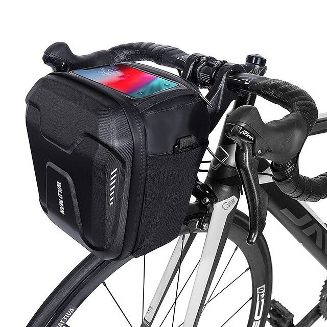 

WILD MAN 3 L Bike Handlebar Bag Touchscreen Waterproof Wearable Bike Bag PU Leather TPU EVA Bicycle Bag Cycle Bag Cycling Outdoor Exercise