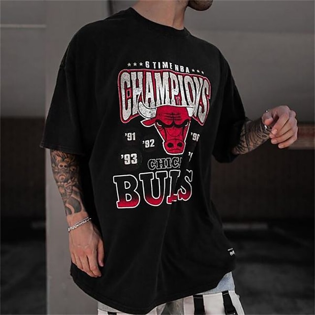 

Men's T shirt Hot Stamping Graphic Letter Crew Neck Casual Daily Print Short Sleeve Tops Lightweight Fashion Big and Tall Sports Black