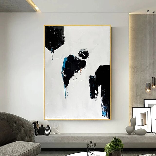 Home & Garden Wall Art | Oil Painting Handmade Hand Painted Wall Art Modern Black White Simple Abstract Home Decoration Decor St