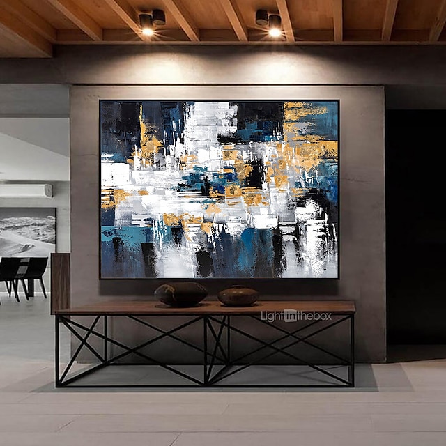  olejomalba 100% ručně malovaná nástěnná malba na plátně horizontální panoramatický abstraktní krajina moderní bytové dekorace výzdoba rolované plátno bez rámu nenatažené