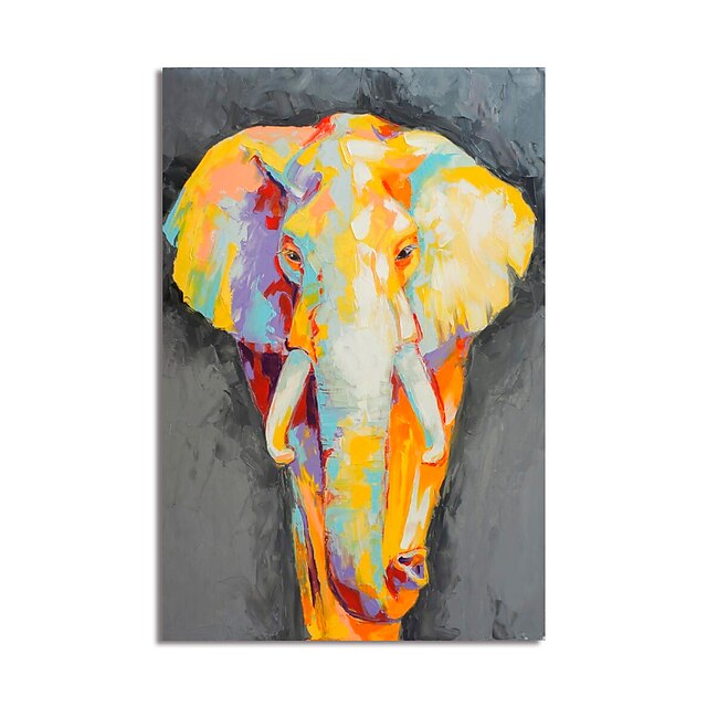 Home & Garden Wall Art | Oil Painting Hand Painted Vertical Animals Modern Stretched Canvas - DC14497