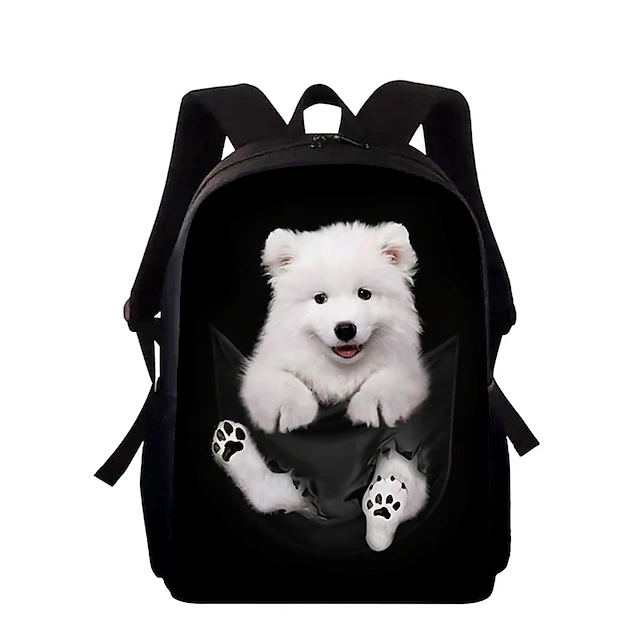 Cute Polar Bear Print Backpack for Kids – Adorable 3D Animal School Bag for Boys and Girls with Fur Effect Design 9