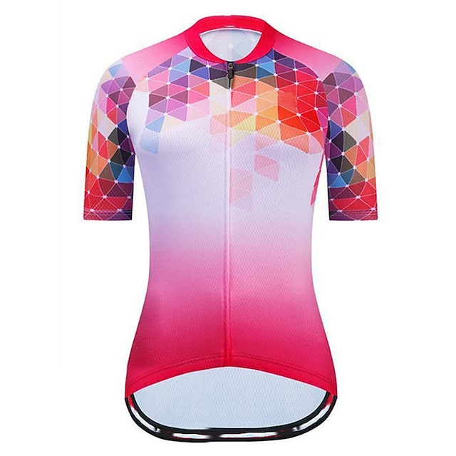 

21Grams Women's Short Sleeve Cycling Jersey Summer Spandex Pink Bike Top Mountain Bike MTB Road Bike Cycling Quick Dry Moisture Wicking Sports Clothing Apparel / Athleisure