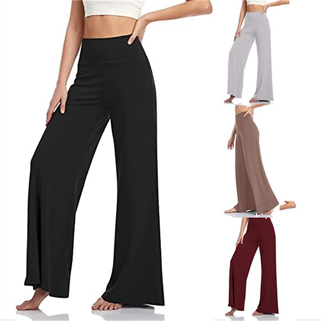 High Waist Yoga Pants Wide Leg Bottoms 