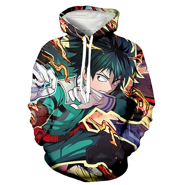 

Inspired by My Hero Academia Deku Hoodie Cartoon 100% Polyester Anime Harajuku Graphic Kawaii Hoodie For Men's / Women's / Couple's
