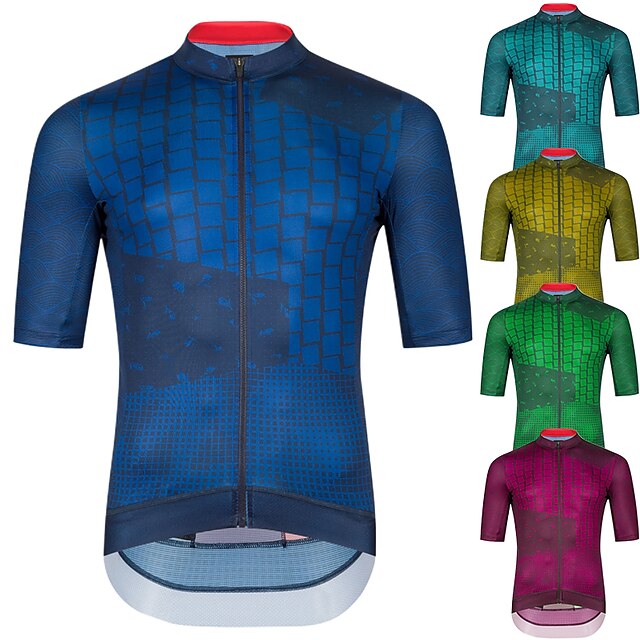 Sports & Outdoors Cycling | 21Grams Mens Short Sleeve Cycling Jersey Bike Top with 3 Rear Pockets Mountain Bike MTB Road Bike Cy