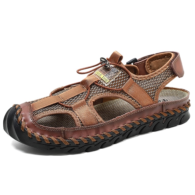 

Men's Sandals Fisherman Sandals Comfort Sandals Sporty Outdoor Microfiber Light Yellow Dark Brown Black Spring Summer