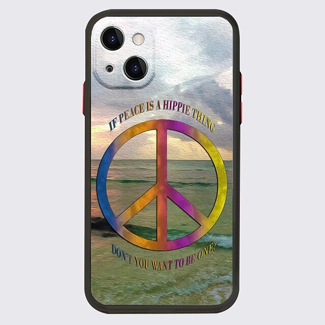 

PEACE LOVE NO WAR Phone Case For Apple iPhone 13 Pro Max 12 11 SE 2020 X XR XS Max 8 7 Unique Design Protective Case Shockproof Dustproof Back Cover TPU