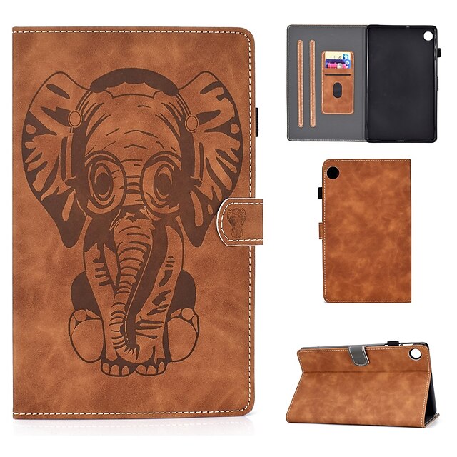 

Tablet Case Cover For Lenovo M10 FHD Plus Pencil Holder Card Holder Shockproof Graphic Solid Colored PU Leather PC