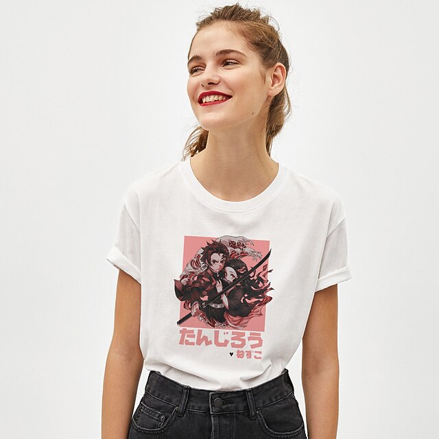 

Inspired by Demon Slayer: Kimetsu no Yaiba Kamado Nezuko Agatsuma Zenitsu Kamado Tanjiro T-shirt Cartoon 100% Polyester Anime Harajuku Graphic Kawaii T-shirt For Men's / Women's / Couple's
