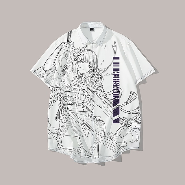 

Inspired by Genshin Impact Beelzebul Cartoon Manga Terylene Anime Harajuku Graphic Kawaii Top For Men's