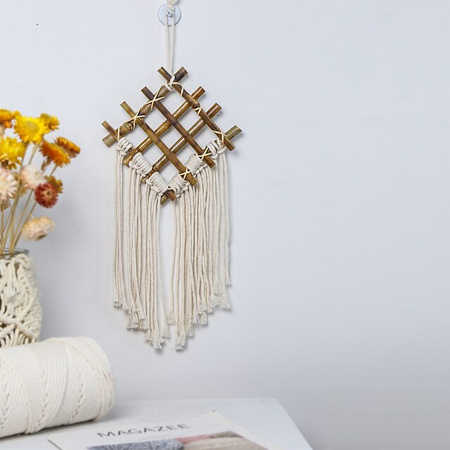 

Bohemian Style Home Accessories Wall Hanging Hand Woven Bamboo Tapestry Sofa Background Decoration