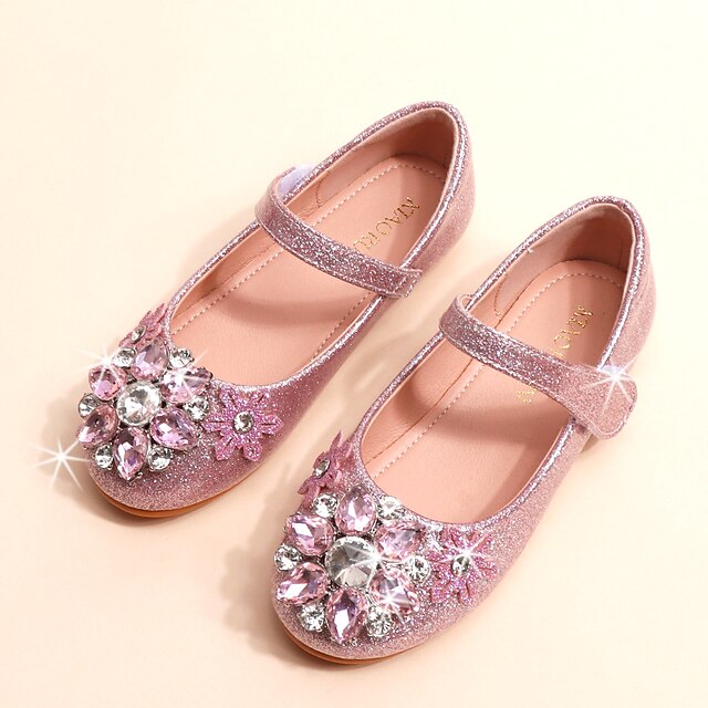 Shoes & Bags Kids Shoes | Girls Flats Casual Flower Girl Shoes Princess Shoes School Shoes Rubber PU Portable Shock Absorption H