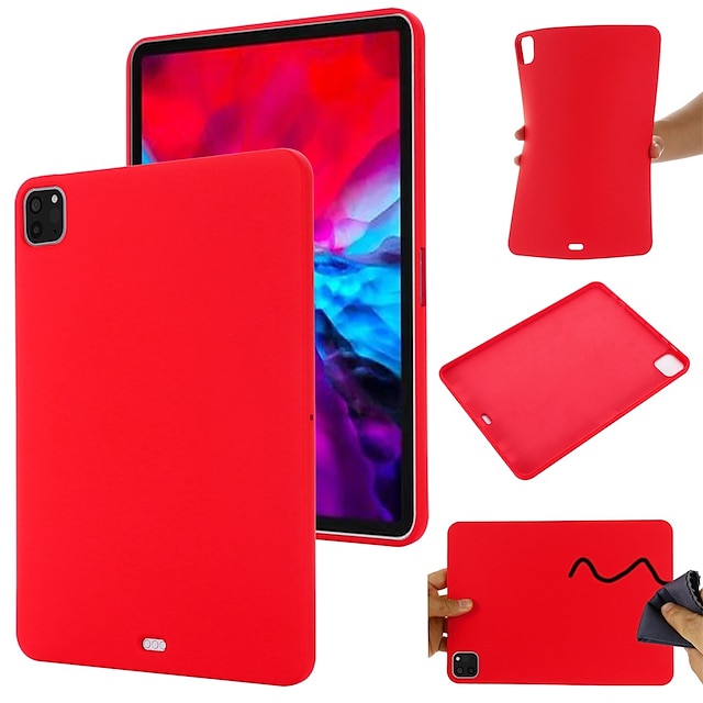  Tablet Case Cover For Apple iPad 10.2'' 9th 8th 7th iPad Air 5th 4th Portable Shockproof Solid Colored Silica Gel
