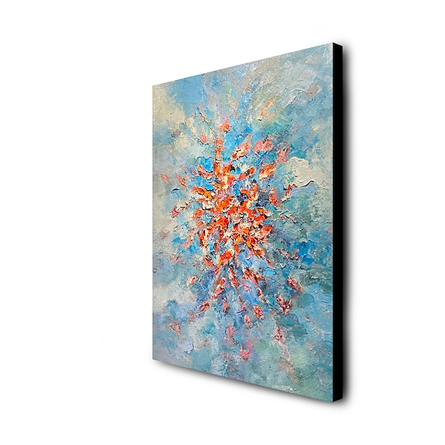 Home & Garden Wall Art | Oil Painting Hand Painted Vertical Abstract Modern Stretched Canvas - BW54012