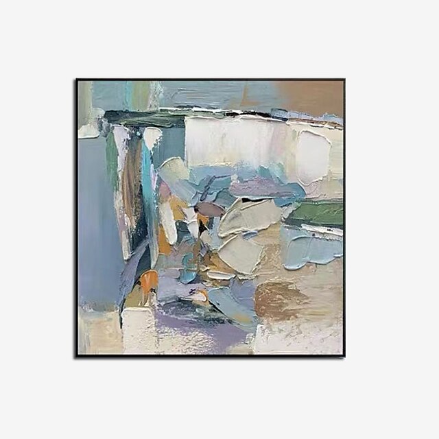 Home & Garden Wall Art | Oil Painting Hand Painted Square Abstract Landscape Contemporary Modern Rolled Canvas (No Frame) - JX62