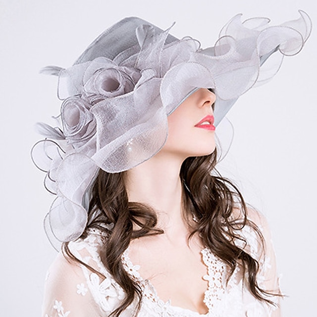

Women's Classic Timeless Bucket Hat Sun Hat Party Dailywear Holiday Floral Floral Beige Gray Hat Portable Windproof Comfort