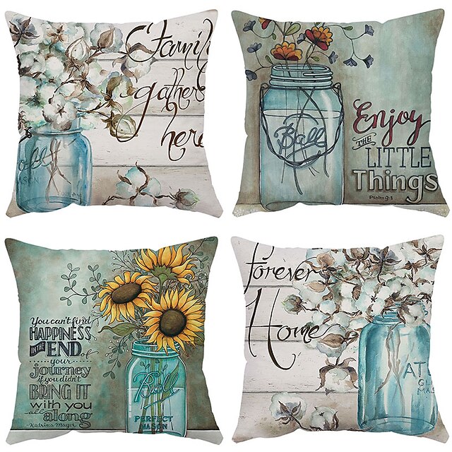 Home & Garden Home Decor | Farm House Double Side Cushion Cover 1PC Soft Decorative Square Throw Pillow Cover Cushion Case Pillo