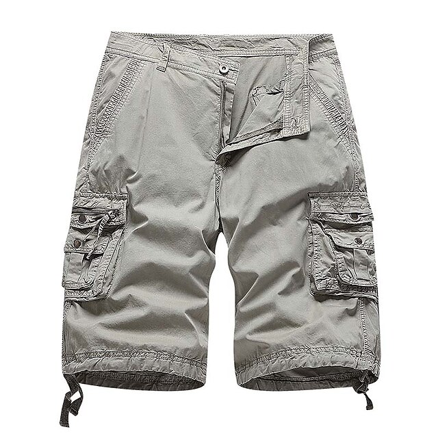 

Men's Fashion Streetwear Shorts Zipper Pocket Print Short Pants Casual Daily Micro-elastic Camouflage Breathable Outdoor Mid Waist ArmyGreen Black Gray Wine Royal Blue 30 32 34 36 38