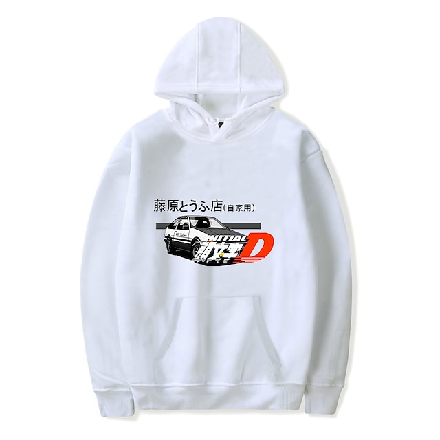 Toys & Hobbies Cosplay & Costumes | Inspired by Initial D Takumi Fujiwara Hoodie Cartoon 100% Polyester Anime Harajuku Graphic K