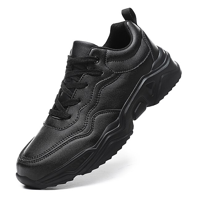 

Men's Sneakers Comfort Shoes Sporty Casual Daily PU Black Fall Spring