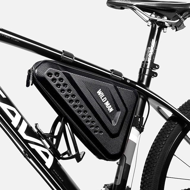 

WILD MAN 3 L Bike Frame Bag Top Tube Waterproof Portable Quick Dry Bike Bag PU Leather EVA Bicycle Bag Cycle Bag Cycling Outdoor Exercise