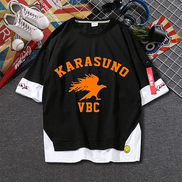 

Inspired by Haikyuu Nekoma high school Hinata ShoYou T-shirt Cartoon 100% Polyester Anime Harajuku Graphic Kawaii T-shirt For Men's / Women's / Couple's