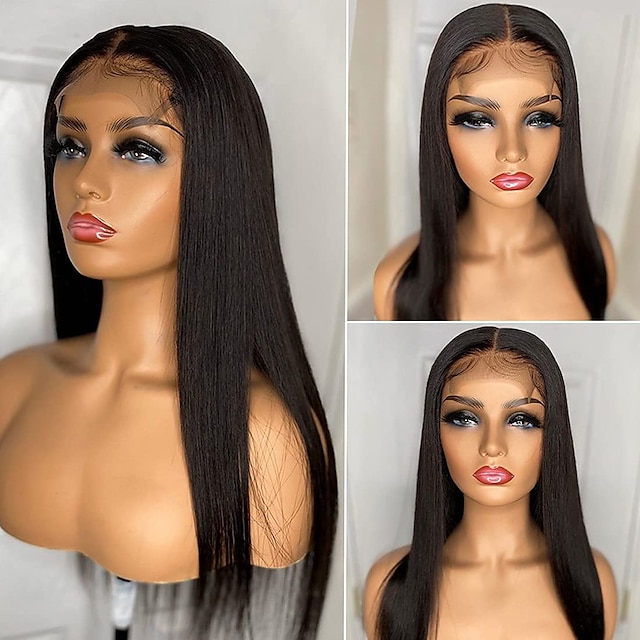 Beauty & Hair Wigs & Hair Pieces | Lace Front Wigs Human Hair Brazilian Straight 150% Density Human Hair Wigs for Black Women Na