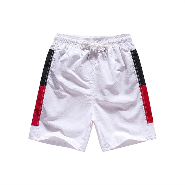 

Men's Casual Fashion Shorts Beach Shorts Elastic Waist Short Pants Sports Outdoor Daily Micro-elastic Color Block Comfort Soft Mid Waist White Black Navy Blue XL XXL 3XL 4XL