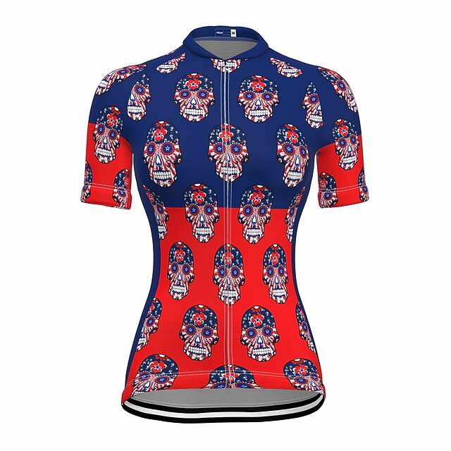 Sports & Outdoors Cycling | 21Grams Womens Short Sleeve Cycling Jersey Bike Top with 3 Rear Pockets Mountain Bike MTB Road Bike 