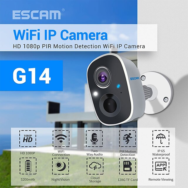 

ESCAM G14 IP Camera 1080P PTZ WIFI Night Vision Indoor Support