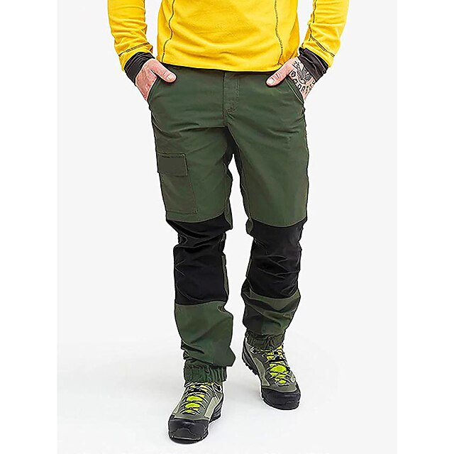 

Men's Chic Modern Chinos Tactical Cargo Patchwork Full Length Pants Casual Patchwork Cotton Blend Mid Waist Army Green S M L XL