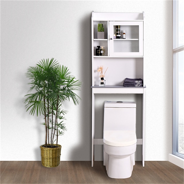  μοντέρνο μπάνιο εξοικονόμησης χώρου οργανωμένα ξύλινα ντουλάπια για μπάνιο σπιτιού - λευκό