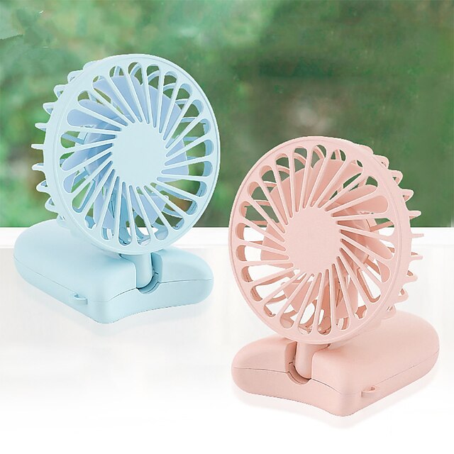 Vech Mini Handheld Fan Strong Airflow Small Personal Portable USB Desk Fan 3- Speed Cooling Folding Electric Fan for Travel Office Room Household Collapsible Table Fan with Hanging Buckle 