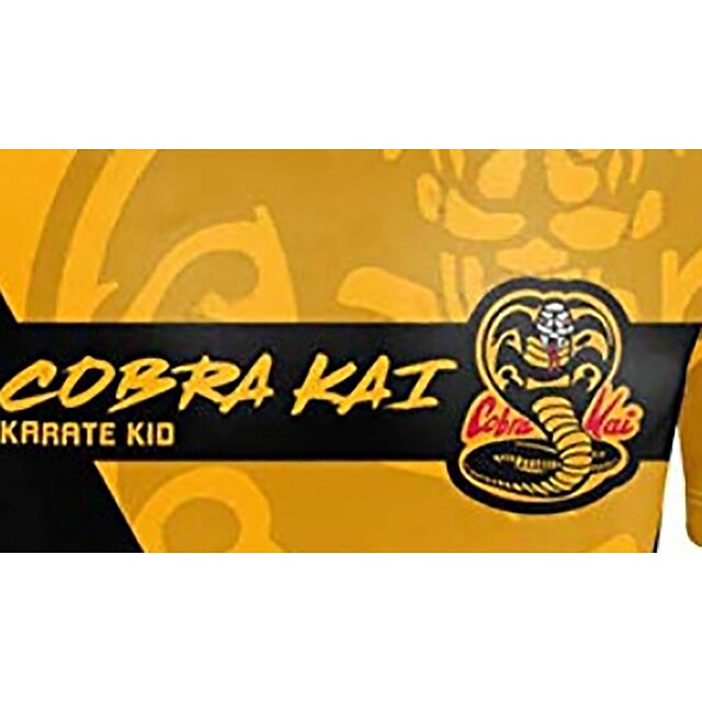 Toys & Hobbies Cosplay & Costumes | Inspired by Cobra Kai Karate Kid T-shirt Anime 100% Polyester Anime 3D Harajuku Graphic T-sh