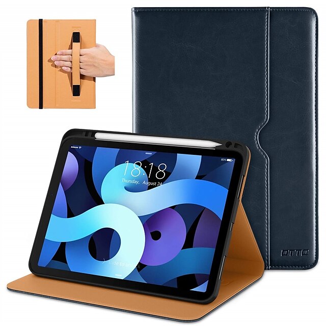 

Tablet Case Cove Compatible with iPad Air 4 Case Premium Leather Business Folio Stand Cover with Built-in Apple Pencil Holder - Multiple Viewing Angles for iPad 10.9 Inch 2020