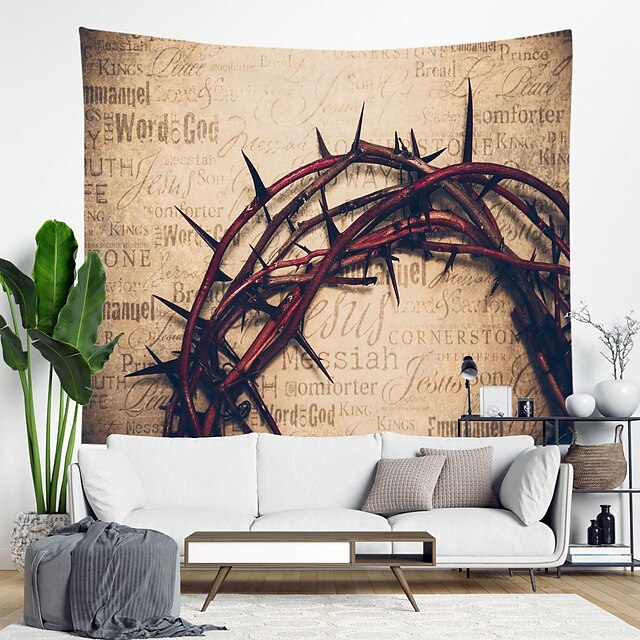 Home & Garden Home Decor | Cross Jesus Wall Tapestry Art Decor Blanket Curtain Hanging Home Bedroom Living Room Dorm Decoration 