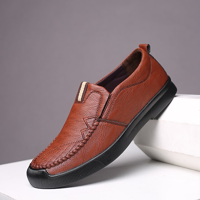 

Men's Oxfords Business Classic Daily Office Career PU Booties / Ankle Boots Black Brown Fall Spring