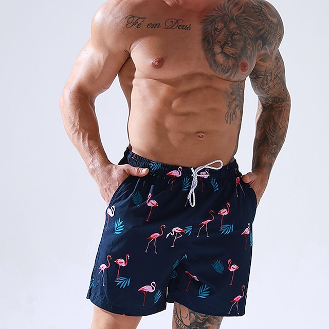 

Men's Classic Style Casual / Sporty Shorts Board Shorts Beach Shorts Drawstring Short Pants Sports Outdoor Daily Animal Comfort Quick Dry Mid Waist Black S M L XL XXL