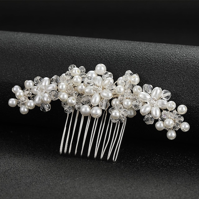  Peines de pelo Vestimenta de Cabeza Tocados Legierung Boda Ocasión especial Boda Nupcial Con Perla de Imitación Cristales / diamantes de imitación Celada Sombreros