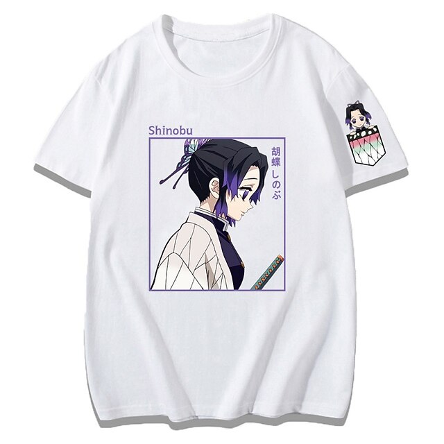 

Inspired by Demon Slayer: Kimetsu no Yaiba Kochou Shinobu T-shirt Cartoon 100% Polyester Anime Harajuku Graphic Kawaii T-shirt For Men's / Women's / Couple's