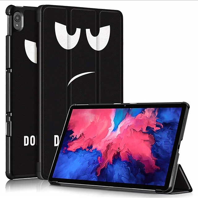 

Smart Case Compatible with Lenovo Tab P11 2020 11 (Model TB-J606F/J606X) Tablet Auto Sleep/Wake Slim Lightweight Leather Tri-Fold Hard PC Back Shell Cover with Magnetic Stand