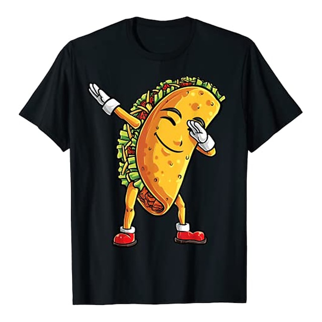 

Inspired by Cinco de Mayo Fiesta Dabbing Taco T-shirt Gym Top 100% Polyester Pattern Mexican Funny T-shirt For Men's / Women's / Couple's