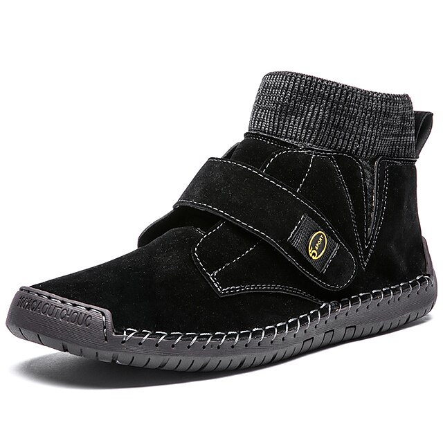 

Men's Boots Casual Vintage Outdoor Microfiber Booties / Ankle Boots Dark Brown Black Army Green Fall Spring
