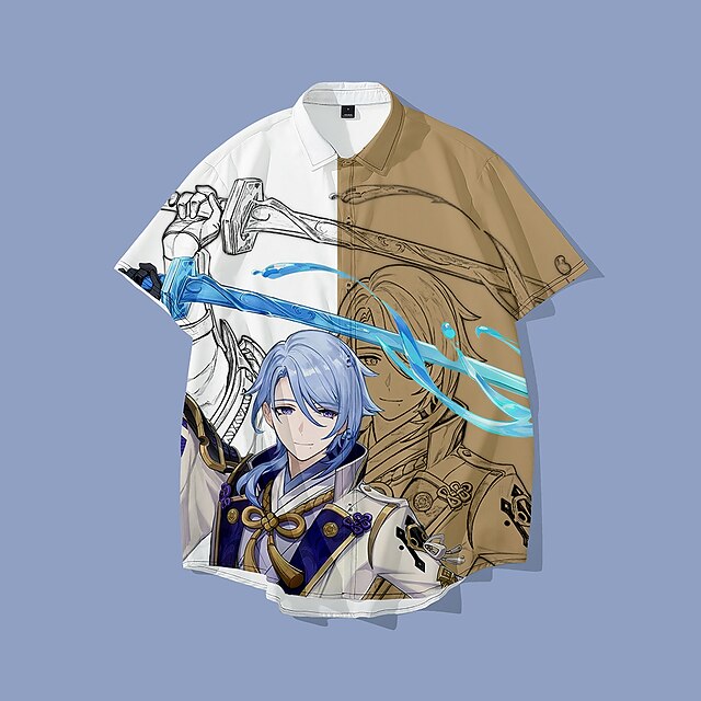

Inspired by Chainsaw Man Chongyun Cartoon Manga Terylene Anime Harajuku Graphic Kawaii Top For Men's