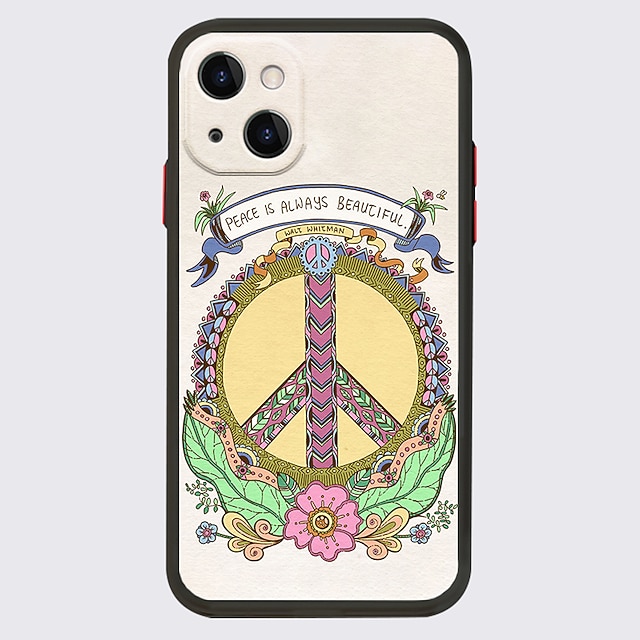 

PEACE LOVE NO WAR Phone Case For Apple iPhone 13 Pro Max 12 11 SE 2020 X XR XS Max 8 7 Unique Design Protective Case Shockproof Dustproof Back Cover TPU