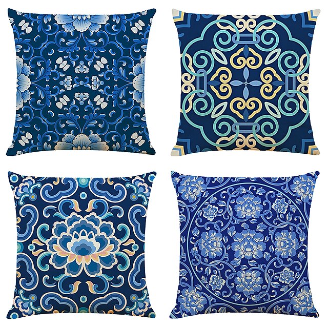 Home & Garden Home Decor | Moroccan Double Side Cushion Cover 4PC Soft Decorative Square Throw Pillow Cover Cushion Case Pillowc